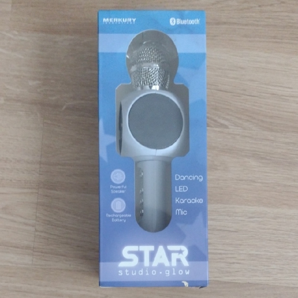 Karaoke Star Studio Glow Microphone Bluetooth AUX Card Wireless NSIP